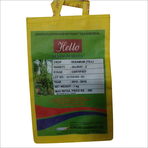 Non Woven Rice Bags - Non-Woven Fabric, Variable Size, Yellow | Customizable, Durable, Eco-Friendly, Moisture Resistant, Reusable, Strong, Loop Handle