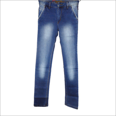 पुरुषों के सादे नीले जीन्स
