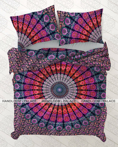 100% कॉटन प्रिंटेड मंडला डुवेट कवर