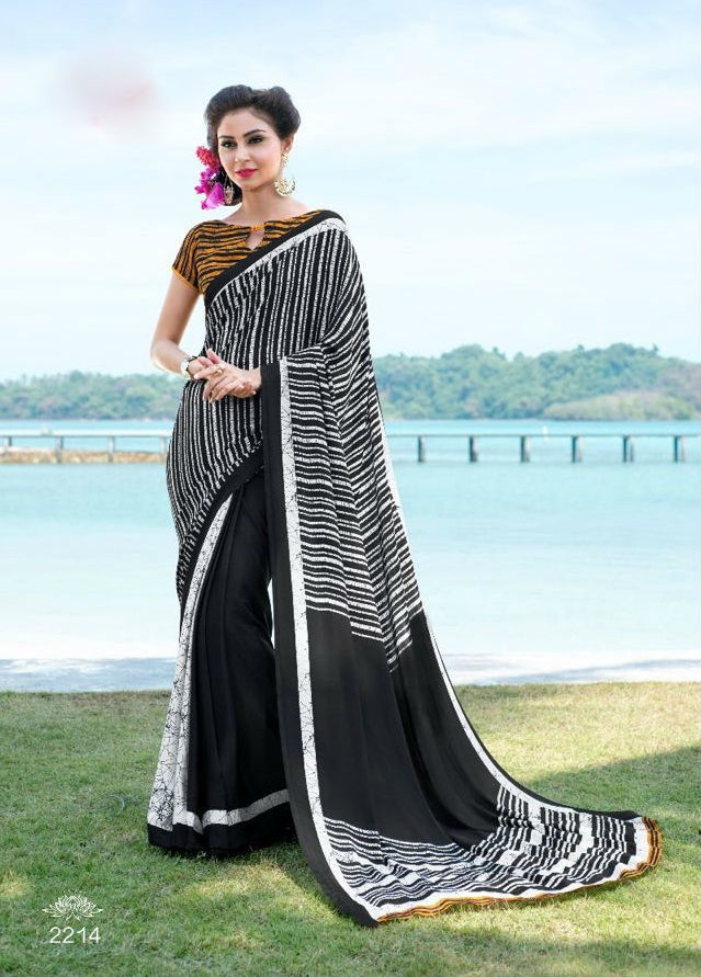Crepe Sarees Designer