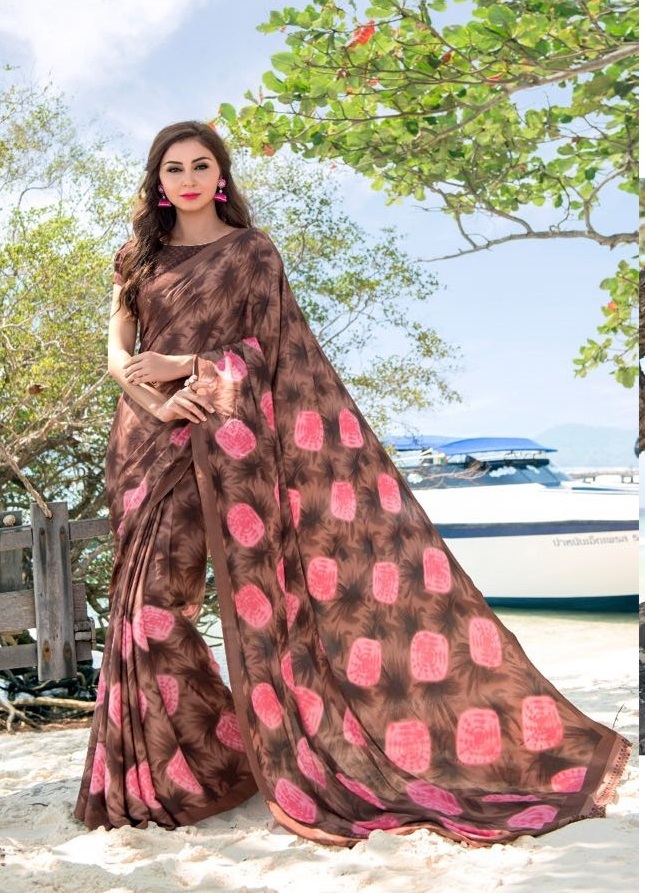 Crepe Sarees Designer