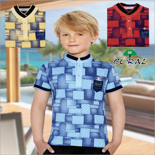 बच्चों की पोलो नेक टी-शर्ट