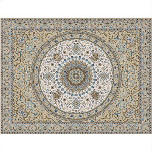 Carpet Floor Mats - Polyester Material, Various Sizes & Elegant Beige Color | Mesmerizing Floral Patterns, Durable Non-Woven Backing