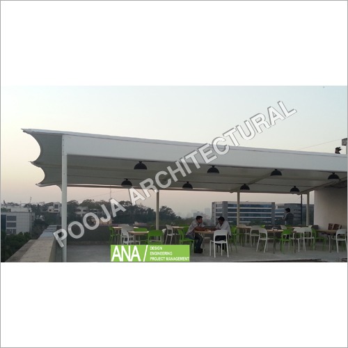 Tensile Membrane roofing for terrace.