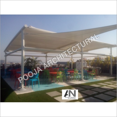 बैरल वॉल्ट टेरेस रूफिंग पोर्टेबल स्ट्रक्चर।