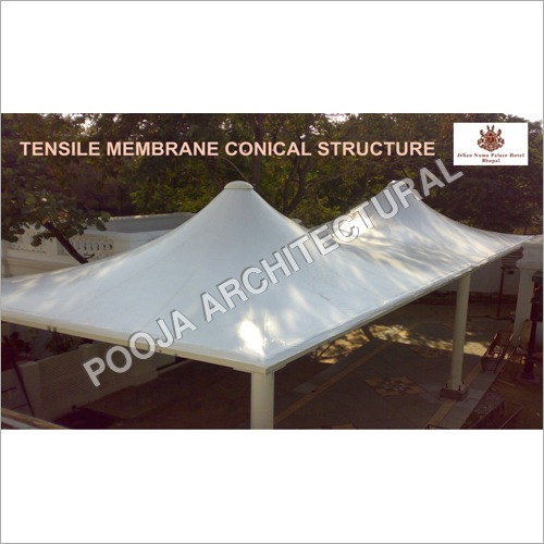 Tensile Membrane conical for outdoor sitting