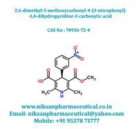 2, 6-डाइमिथाइल-5-मेथोक्सीकार्बोनिल-4-(3-नाइट्रोफेनिल)-1,4-डाइहाइड्रोपायरीडीन-3-कार्बोक्जिलिक एसिड