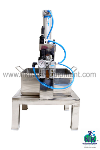 Pneumatic Paneer Press - Stainless Steel, Versatile Press Table with Bucket and Hoses | High Efficiency, Easy to Use, Long Durability