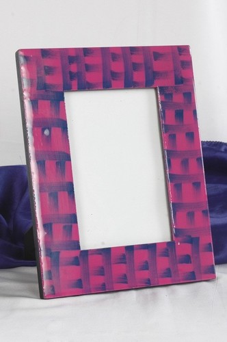 Photo Frame Pink Blue Enameled