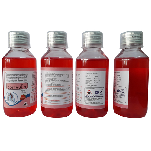 Dextromethorphan 10 mg + Phenylepherine 5 mg + CPM 2 mg सिरप