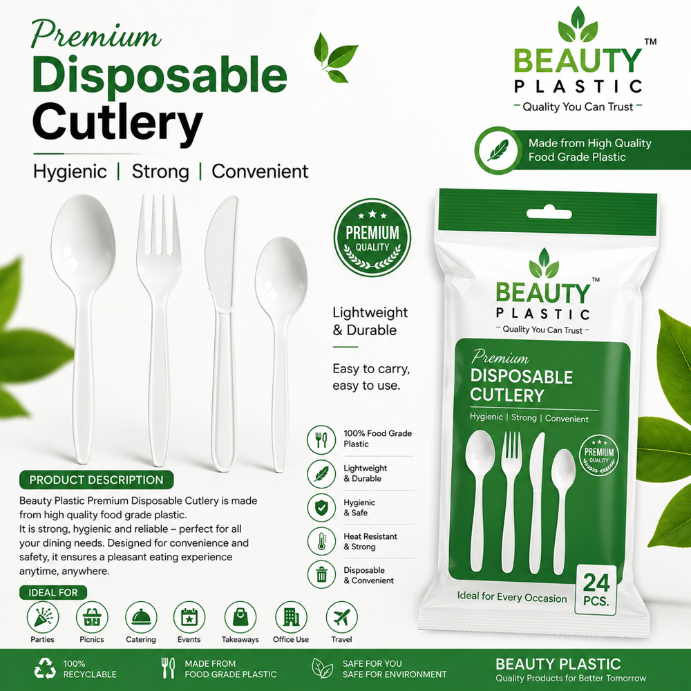 प्रीमियम डिस्पोजेबल कटलरी