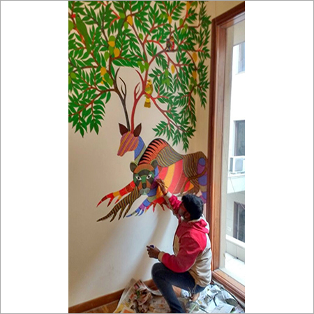 Gond Painting on Wall