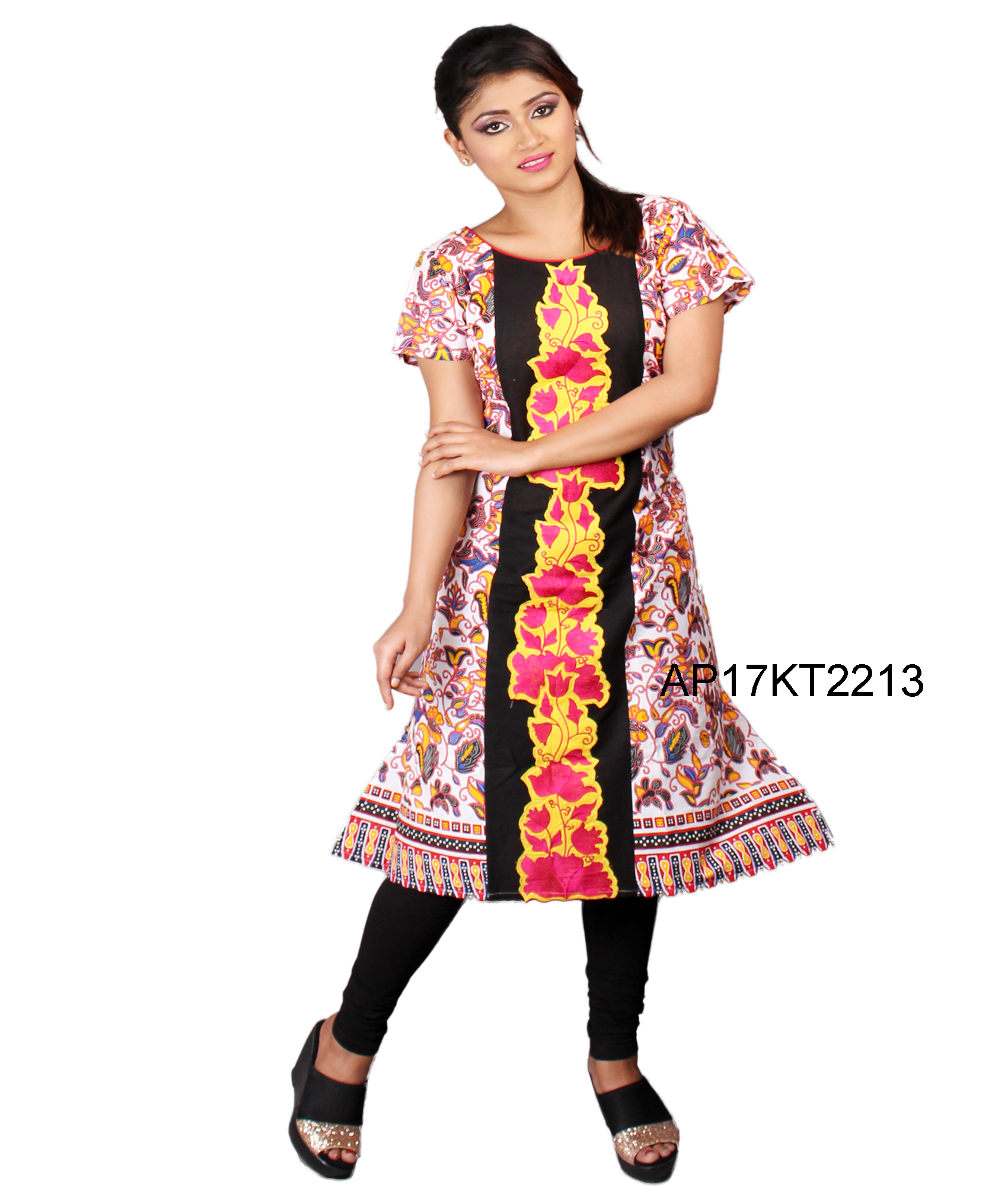 Round Neck Printed Kurti