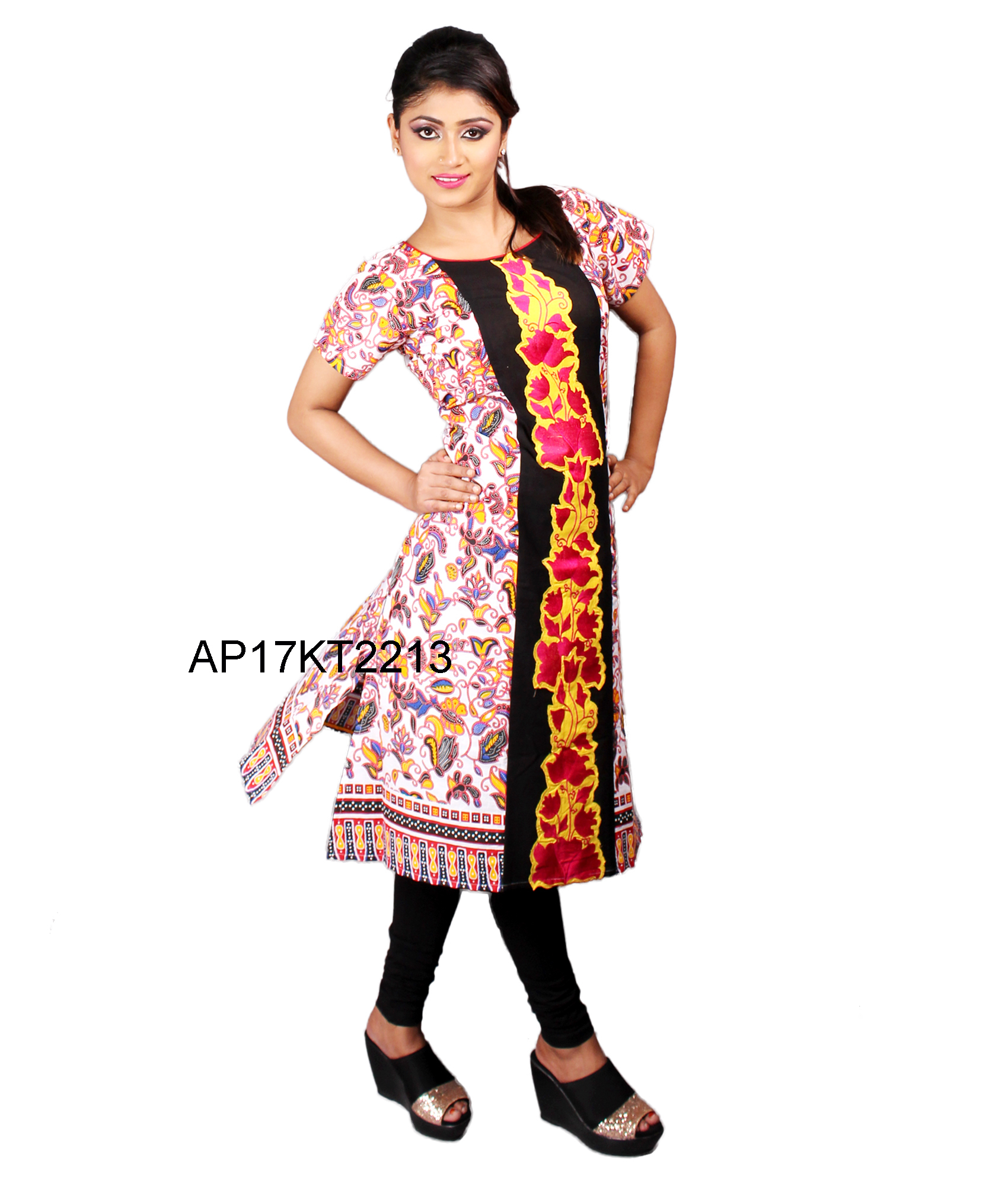 Round Neck Printed Kurti