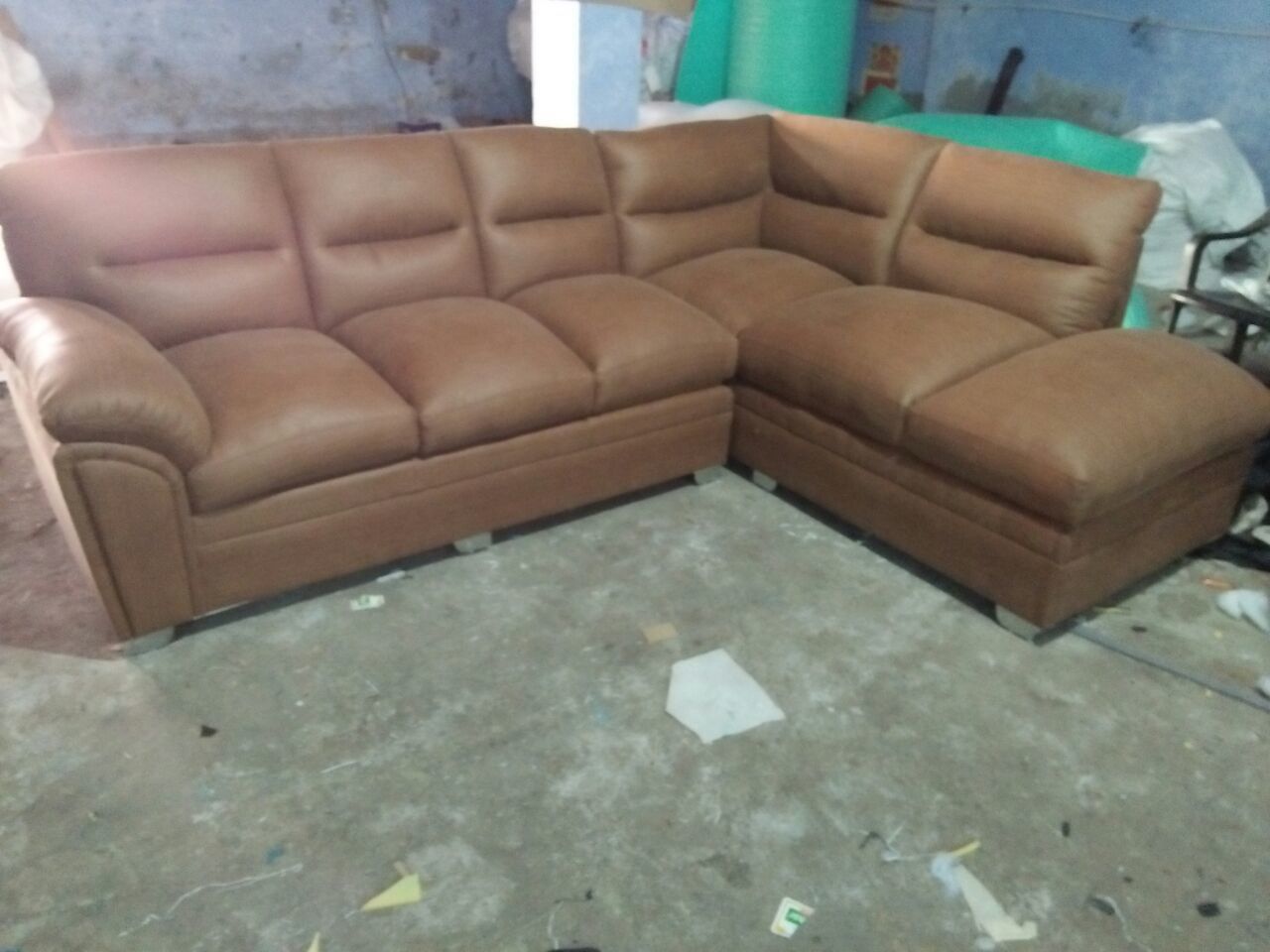 Sofa - Foam 032 Density, 7 Seater Dimensions 914.4x762 Mm | Eco-friendly Velvet, Handmade Artwork, Durable Design, 5-year Warranty