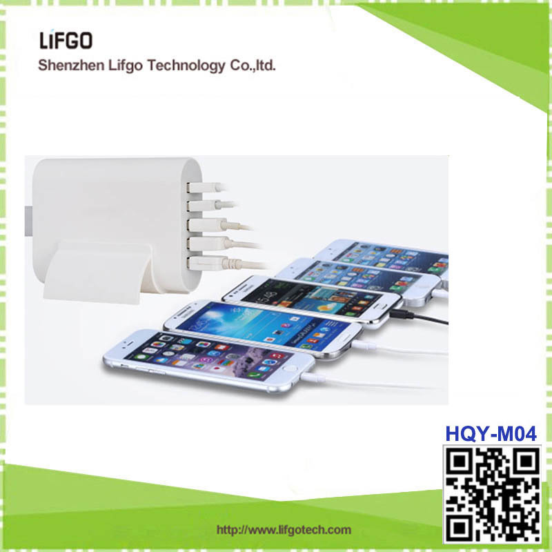 Multi Usb Charger - 10 Ports, 1.5m Cable, 8.2a Output | Compact Design, Fast Charging, Home/office/travel Compatible