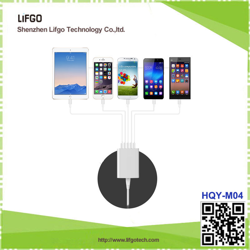 Multi Usb Charger - 10 Ports, 1.5m Cable, 8.2a Output | Compact Design, Fast Charging, Home/office/travel Compatible