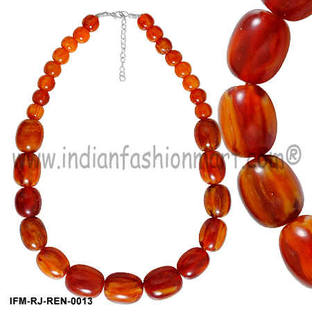 सन किस्ड टीबैग - रेज़िन नेकलेस लिंग: महिलाएं