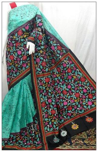 कांथा स्टिच साड़ी