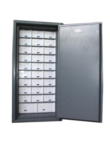 Deposit Locker Cabinets - 5mm M.S. Plate, 10mm Door Plate | Dual Control 7 Leave Key Lock, Anti-Rust Treatment