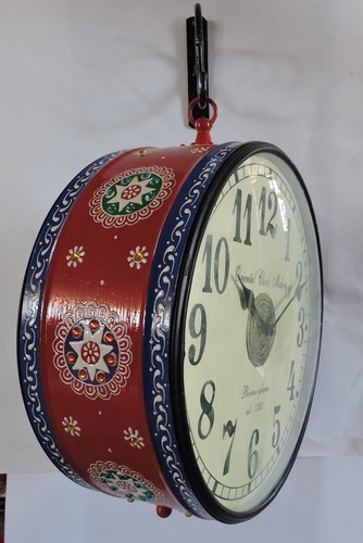 Hand Painted Platform Clock - Metal, 12x12 Inches, Multi Color | Ideal for Home and Office Decor, Personalized Gifts, and Corporate Giveaways