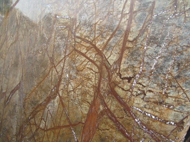 Rainforest Golden Marble - Slabs, 18/20/25/30mm Thickness | Polished Finish, Durable & Water Resistant