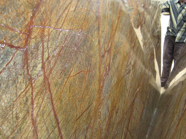 Rainforest Golden Marble - Slabs, 18/20/25/30mm Thickness | Polished Finish, Durable & Water Resistant
