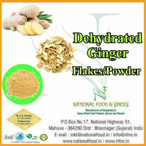 Dehydrated Ginger Flakes - 25KG PP Bag | Yellowish Sliced Solid Form, Spicy Taste, 6-Month Shelf Life, B Grade and A Grade Options