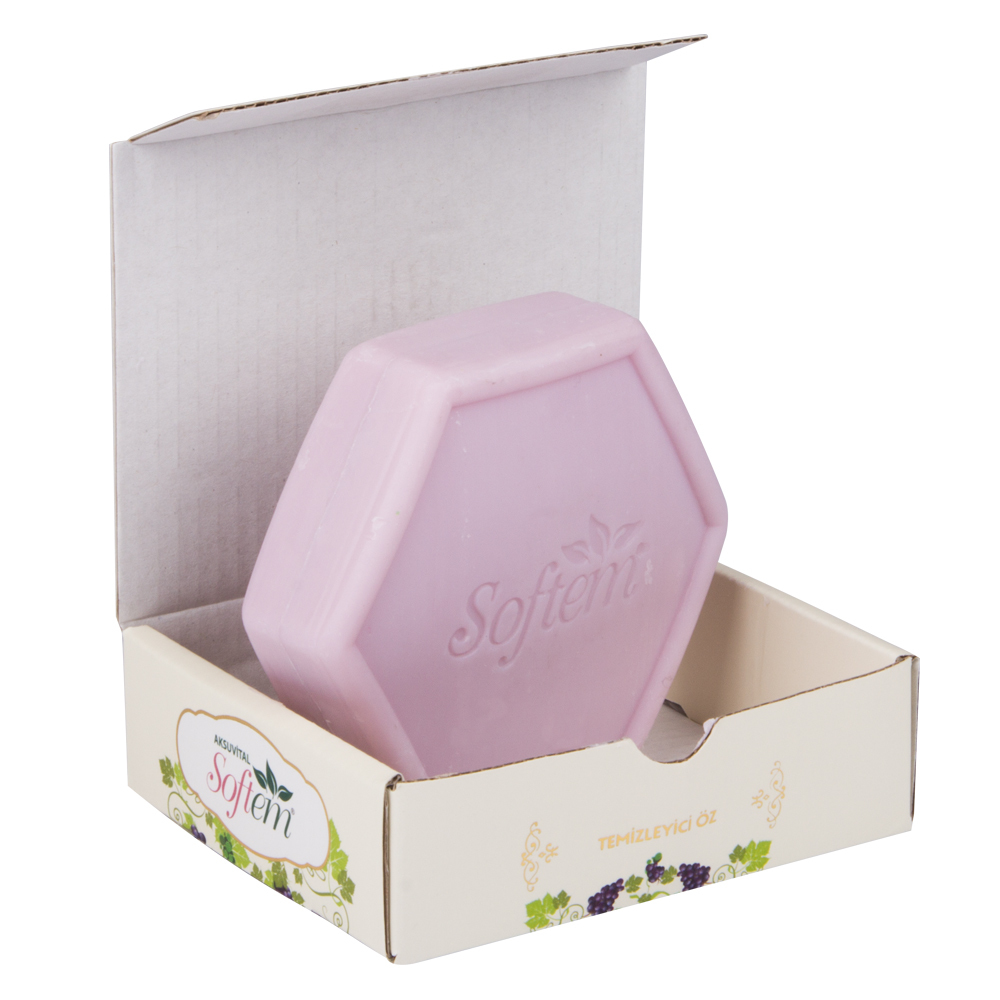 Natural Herbal Soap Bar With Grape Seed Oil & Coenzyme Q10 - 130g Moisturizing Formula, Ideal For All Skin Types, Sun Protection, Essential Oil Infusion, Sulfate & Paraben Free