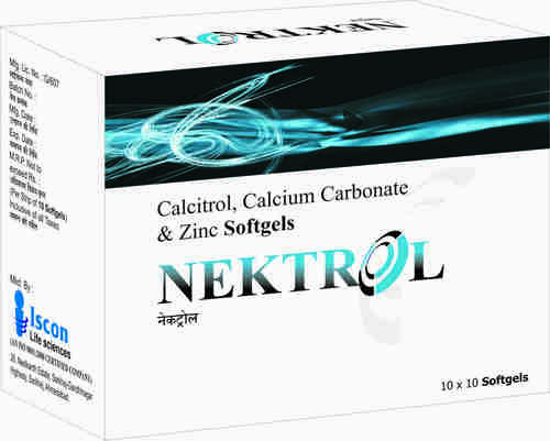 Calcitriol + Calcium Carbonate + Zinc Softgelatin Capsules - 100 mg, 20x10 Strip | Dietary Supplement for Joint Health, Supports Bone Strength, Suitable for Adults and Pregnant Women