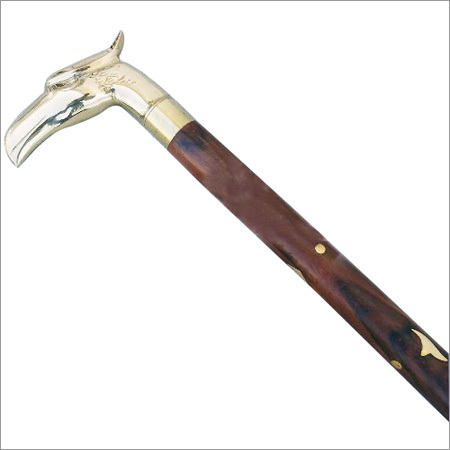 एंटीक्स वॉकिंग स्टिक केन सिल्वर टॉपड