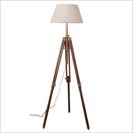 Wooden Tripod Lamp