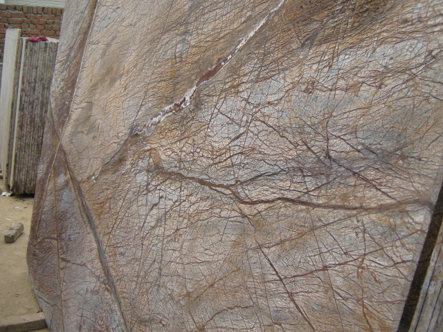 Rainforest Brown Marble Slabs