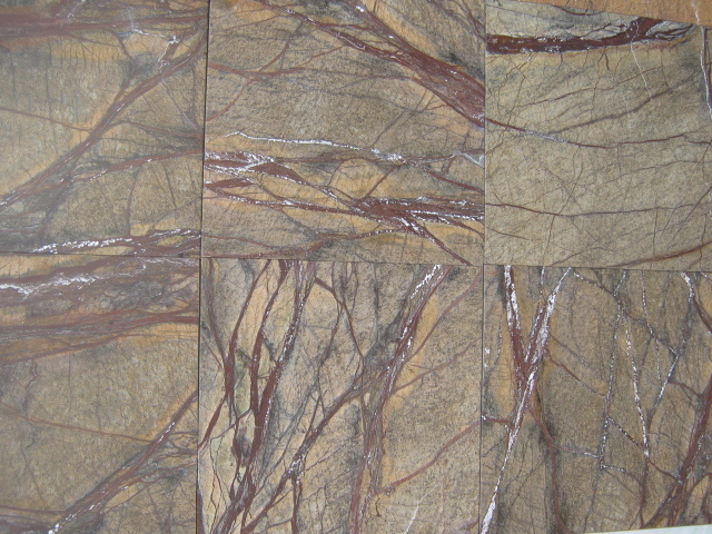 Rainforest Brown Marble Slabs