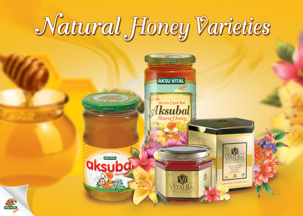 Raw Honey - Glass Jar 230gr, Amber Color, Natural Pure Nutritious Honey