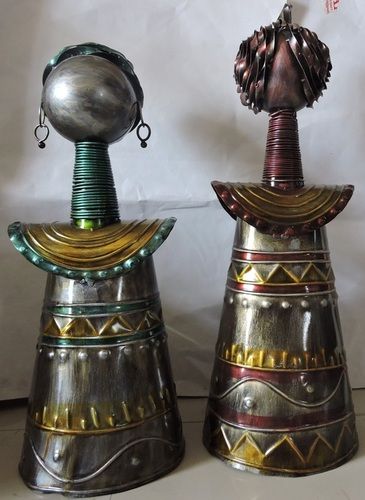 Metal Man Women Decorative Pieces Height: 30 Inch (In)