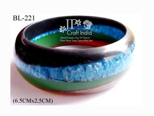 Resin Multi Layer Joint Bangle Diameter: 66 Millimeter (Mm)