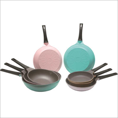 Fry Pan Set - Aluminum Material, Set of 4 Multiple Sizes | Elegant Bakelite Handles, Safe Use, Long-lasting Durability