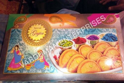 ग्लॉसी लैमिनेशन फोल्डिंग गुजिया बॉक्स