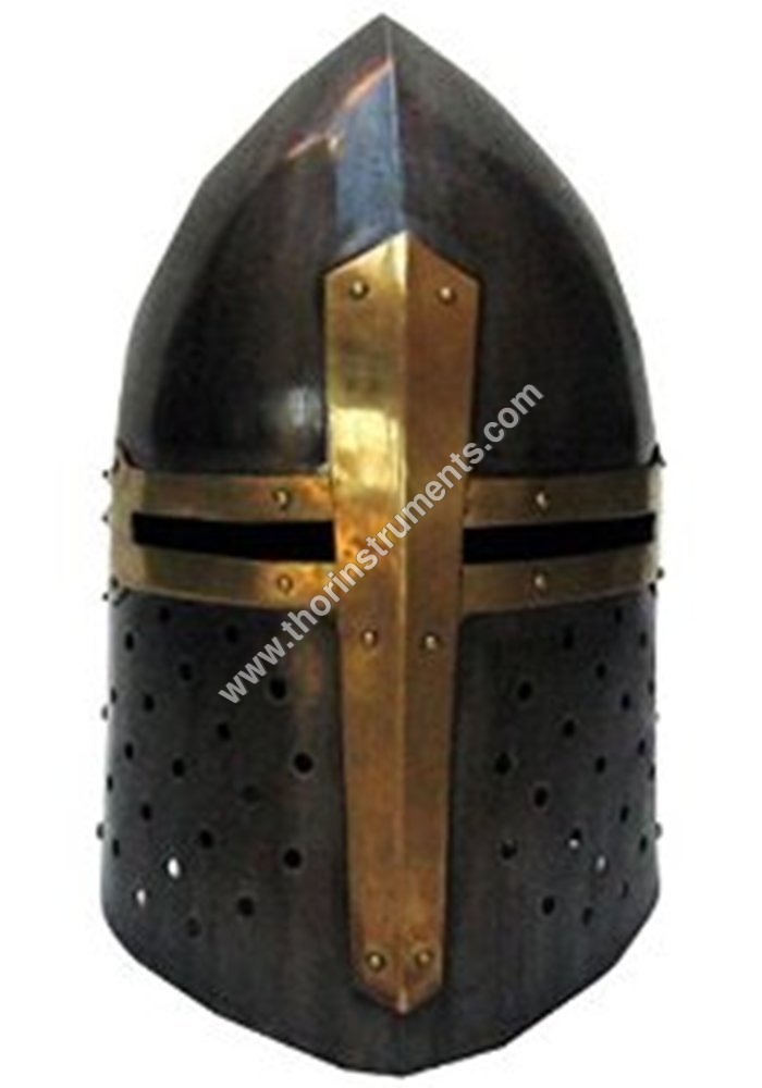 सुगरलोफ स्टाइल क्रूसेडर्स ग्रेट हेलमेट पहनने योग्य कॉस्टयूम हेलमेट
