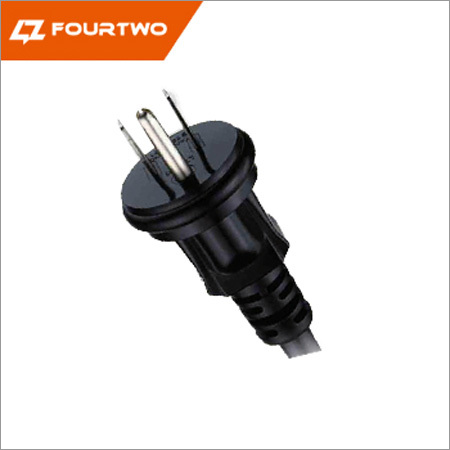 Black Three Pin Ac Power Cord