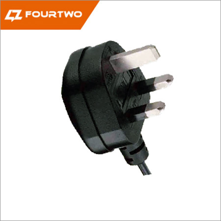 Black Uk Bs Approval 3 Square Pin Plug