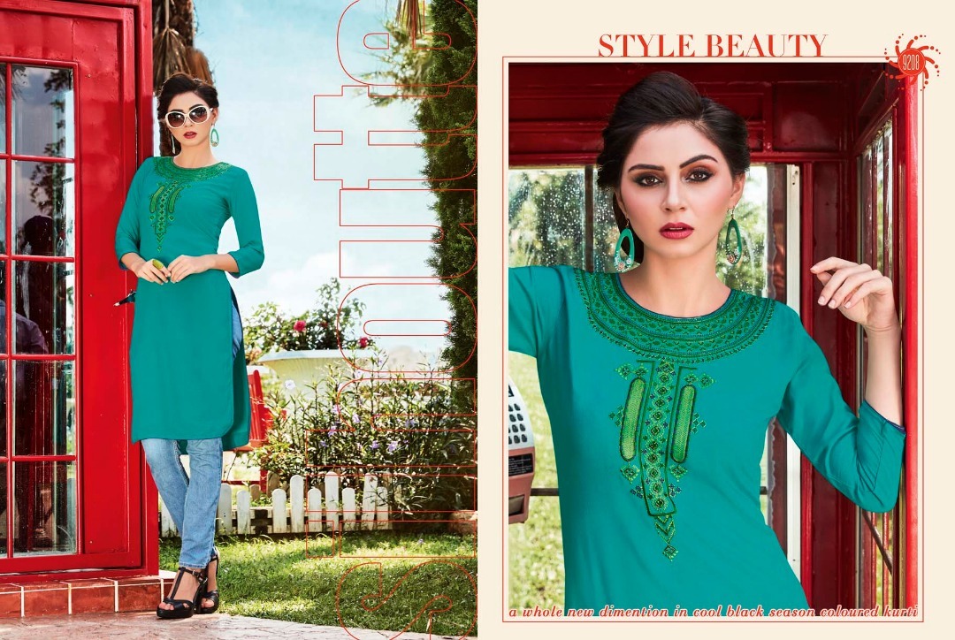 Lily Vol-5 By Kajree Fashion - Rayon Kurti With Embroidery | Sizes M, L, Xl, Xxl, Perfect For Summer Party Wear, Unique 12 Design Collection