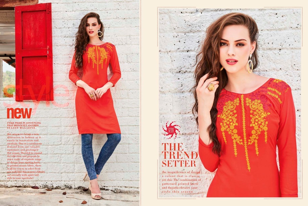Lily Vol-5 By Kajree Fashion - Rayon Kurti With Embroidery | Sizes M, L, Xl, Xxl, Perfect For Summer Party Wear, Unique 12 Design Collection