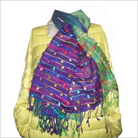 Machine Made Designer Silk Wool Shawls