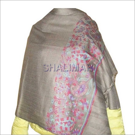 प्रिंटेड ऊन सिल्क शॉल