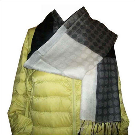 Machine Made Dotted Silk Wool Shawls
