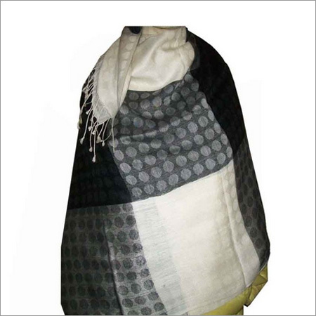 Machine Made Dotted Silk Wool Shawls