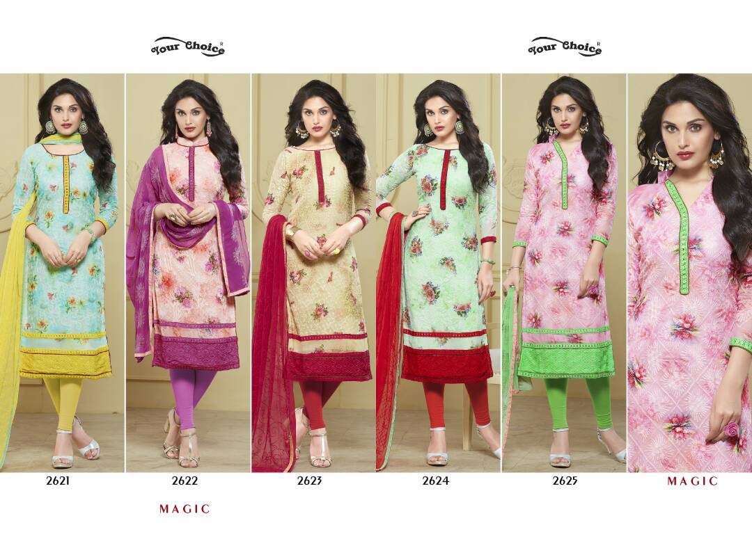 Ethnic Wear Set - Pure Bemberg Georgette Top, Santoon Bottom, Najnin Dupatta | Multi-color, Embroidered Pattern, Designer Style, Summer Fashion
