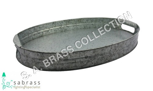 गैल्वनाइज्ड गार्डन ओवल ट्रे